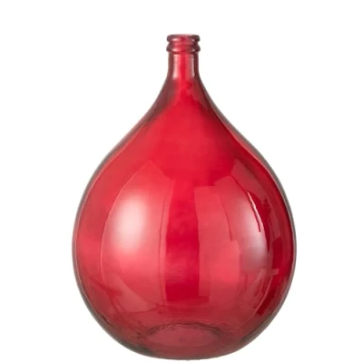 Afbeelding van J Line Vaas glas rood large