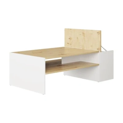 Afbeelding van Vicco RubbySalontafel 110 x 60 cm Artisanaal eiken/wit