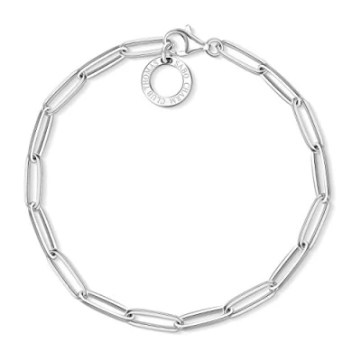 Afbeelding van Thomas Sabo Damesbedel armband Club 925 Sterling zilver X0253 001 21 L17, zilver, Zonder steen