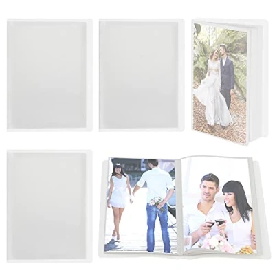 Afbeelding van Belle Vous Zacht fotoalbum, 40 hoezen (5 stuks), mini 4 x 6 inch, fotoalbum met transparante omslag en hoesjes, familiefoto&#039;s, bruiloft, verjaardag vakantie