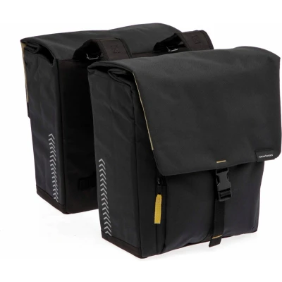 Afbeelding van New Looxs ® Tulum Double Dubbele Fietstas 100% Gerecycled Polyester Geschikt voor Elektrische Fietsen elke Bagagedrager 32 Liter Zwart