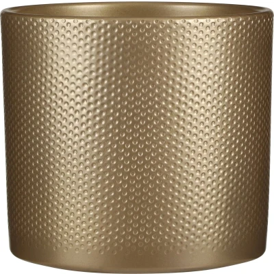 Afbeelding van Mica Decorations Era Ronde Bloempot H21 x Ø23 cm Keramiek Goud