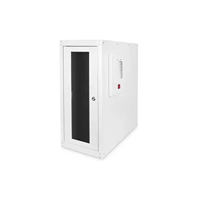 Afbeelding van Digitus DN CC 9002 mit Glastür und Lüfter PC kast (b x h d) 300 650 600 mm Grijs wit (RAL 7035)