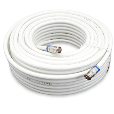 Afbeelding van Satix SKK02002 SAT coaxkabel met 2 x F snelstekker, 20 m, drievoudig afgeschermd, 120 dB, wit