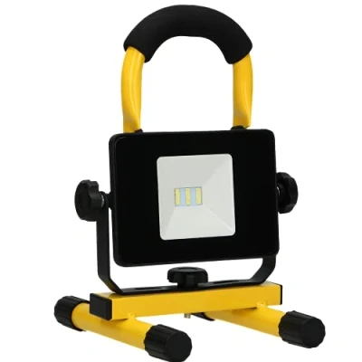 Afbeelding van Adviti t BATRI LED 10W bouwplaats schijnwerper IP65 batterij waterdicht en draadloos 2200 mAh, COB diffuser materiaal 6500k: oplader van gehard glas (10W 800lm)