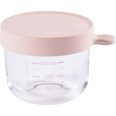 Afbeelding van Beaba Glazen Bewaarpotje 150 ml Roze