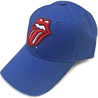 Afbeelding van The Rolling Stones Classic Tongue Baseball pet Blauw