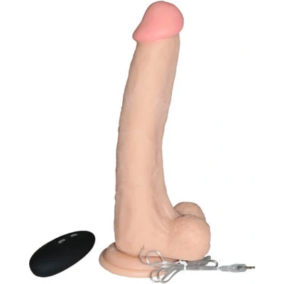 Afbeelding van Realistische vibrator huidskleur met zuignap 27 cm