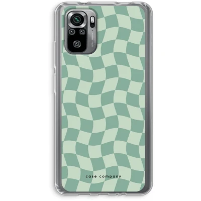Afbeelding van Case Company® hoesje geschikt voor Xiaomi Redmi Note 10S Grid Groen Soft Cover Telefoonhoesje Bescherming aan alle Kanten en Schermrand