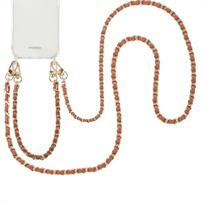 Afbeelding van imoshion Universeel PU Leather Cord Telefoon Ketting GSM Koord geschikt voor iPhone en Samsung Bruin