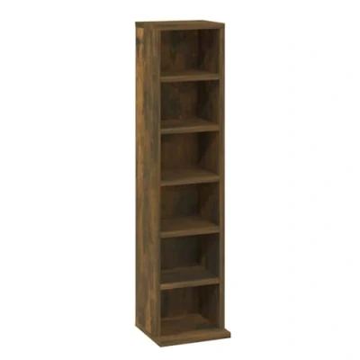 Afbeelding van vidaXL Cd kast, gerookte eik, 21 x 20 88 cm, bewerkt hout