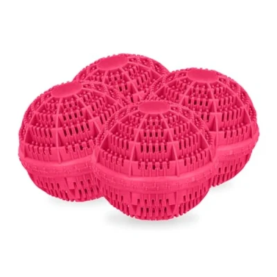 Afbeelding van Relaxdays wasbol wasmachine set van 4 ecologische wasballen zonder wasmiddel wasei