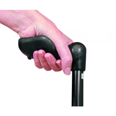 Afbeelding van Opvouwbare wandelstok ergonomisch handvat Zwart Links