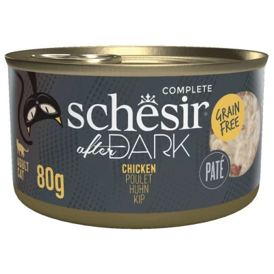 Afbeelding van Schesir After Dark Pate 80 g Kattenvoer Kip