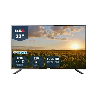 Afbeelding van TV 22 inch BSL 22112 V LED USB mediaspeler TDT2 (DVBT2) HDMI aansluiting 1920 x 1080p energie efficiëntieklasse F Voeding in 12 en 220 V.