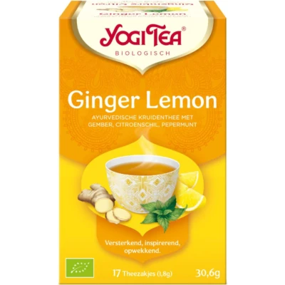 Afbeelding van Yogi tea Ginger Lemon Biologisch 17 stuks