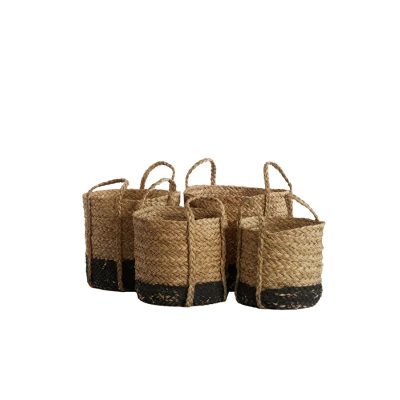 Afbeelding van Light &amp; Living Mand GEFEN Ø35x32cm Zwart Set van 4