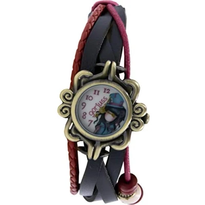 Afbeelding van GORJUSS SANTORO Polshorloge met parels en charme, zwart, armband, zwart., armband