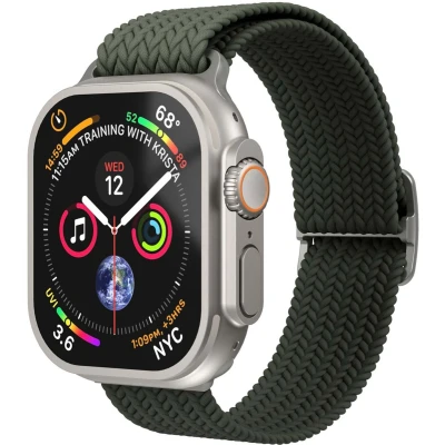 Afbeelding van Vonmählen Woven Loop bandje voor de Apple Watch 38/40/41/42 mm Olive