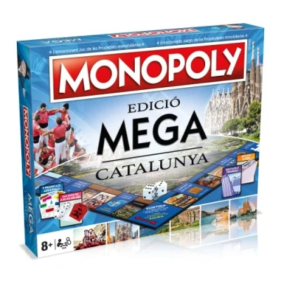Afbeelding van MONOPOLY MEGA Bordspellen, Catalonia Edition: 2 6 spelers, spelletjes voor kinderen en volwassenen, perfect cadeau, ideaal spelavonden vanaf 8 jaar