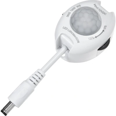 Afbeelding van PIR Bewegingssensor voor LED strip 12V 60W Timer MCE242 Maclean Bewegingsmelder