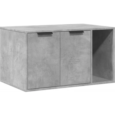 Afbeelding van Kattenbakkast 80x50x45 cm bewerkt hout betongrijs