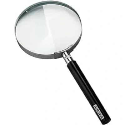 Afbeelding van Arda Vergrootglas Klassiek met Optisch Glas. Vergrotingslens 3x zoom. Diameter 90 mm
