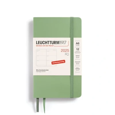 Afbeelding van LEUCHTTURM1917 370575 Zakagenda 2025, DIN A6, softcover, salie, Duits