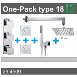Afbeelding van Xellanz one pack inbouwthermostaatset type 18 (20cm)