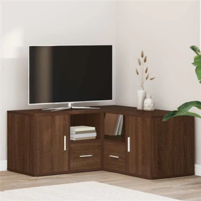 Afbeelding van vidaXL Hoekkast 160x40x45 cm bewerkt hout bruin eikenkleurig