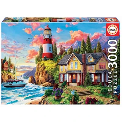 Image de Puzzle Educa Paysage de phare, 3000 pièces