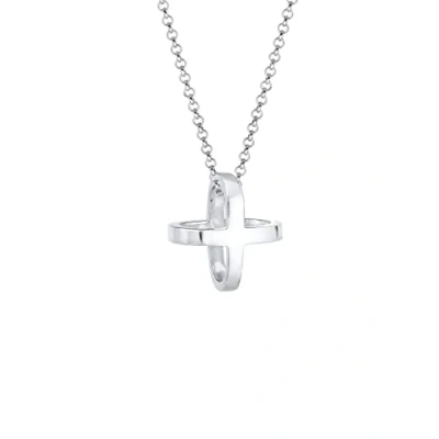 Afbeelding van Elli Cross Symbol Ketting silvercoloured, Dames, Maat: 45, Silver coloured