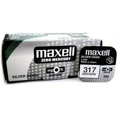 Afbeelding van Maxell 317 / SR 516 SW Silver Oxide Watch Battery
