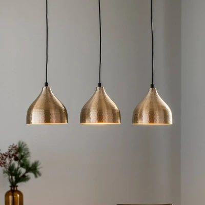 Afbeelding van Hanglamp Tattoo 6212 3 lamps lineair goud