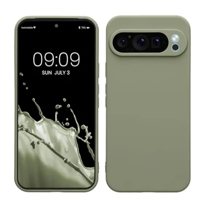 Afbeelding van kwmobile telefoonhoesje geschikt voor Google Pixel 9 Pro XL Hoesje smartphone Precisie camera uitsnede In grijsgroen