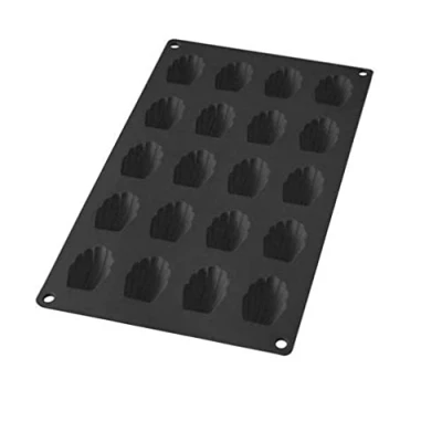 Afbeelding van Lékué Bakvorm Uit Silicone Voor 20 Madeleines Zwart 4.2x2.9x1.1cm