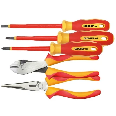 Image de GEDORE RED R39002005 Jeu d&#039;outils VDE 2x pinces + PH SL 5 pièces 3301414