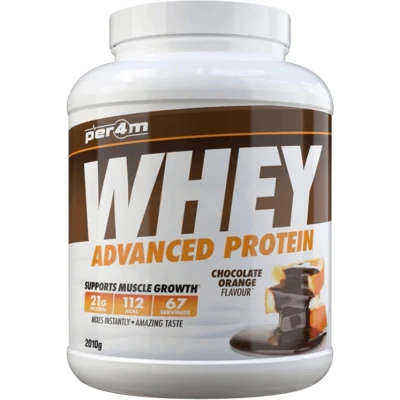 Afbeelding van Per4m Advanced Whey Protein Chocolate Orange Proteine poeder Eiwit Shake Eiwitpoeder 2.01kg Eiwitshakes Fitness Krachttraining Gym