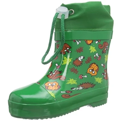 Afbeelding van Playshoes Rubberen laarzen, gevoerd, hoge regenlaarzen, uniseks, kinderen, Groene bosdieren