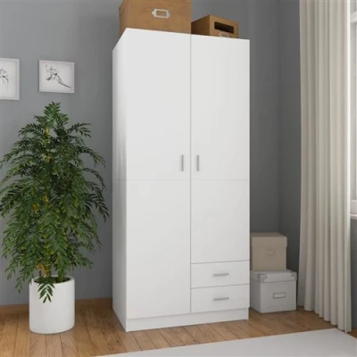 Image de vidaXL Garde robe Blanc 80x52x180 cm Bois d’ingénierie800639