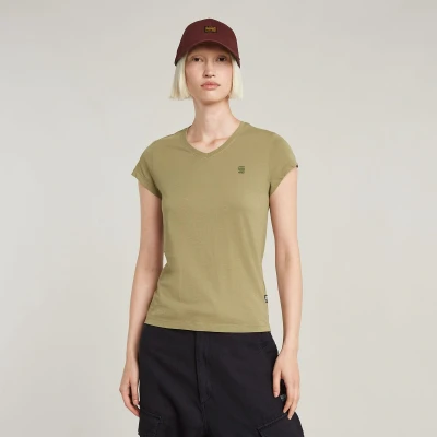 Afbeelding van G STAR Eyben SLIM Tshirt basic, Dames, Maat: Medium, Ensis green