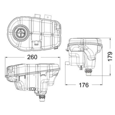 Afbeelding van MAHLE ORIGINAL CRT 60 000S Expansievat Met sensor, Zonder sensor AUDI: A6 C7 Saloon, A7 Sportback