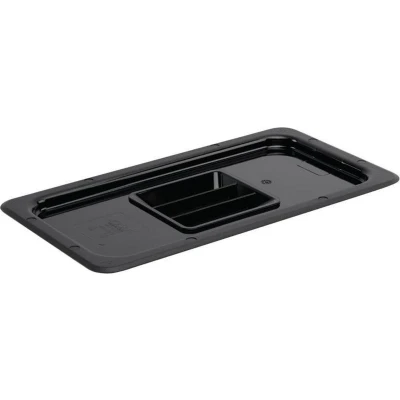 Afbeelding van Vogue polycarbonaat deksel zwart GN 1/3