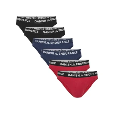 Afbeelding van DANISH ENDURANCE Bamboe Viscose Slips Klassiek Ondergoed voor Heren 6 pack Meerkleurig XXXL