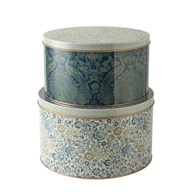 Afbeelding van Laura Ashley Set 2 Blikken Daniela en Peacock Geel