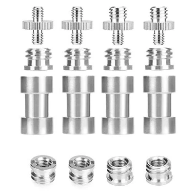 Afbeelding van UTEBIT 16 stuks schroefadapter/converter 1/4 en 3/8 schroefdraad schroef metalen adapter voor reflexscherm, studiolamp, flitshouder, statief enz