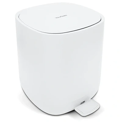 Afbeelding van YourCasa® Afvalemmer voor badkamer, 5 liter, elegant design, klein, met deksel en softsluiting, uitneembare binnenemmer (antraciet)