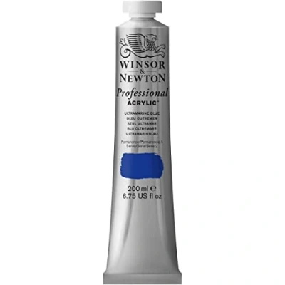 Afbeelding van Winsor and Newton 2337664 Professionele acrylverf, 200 ml, ultramarijn blauw