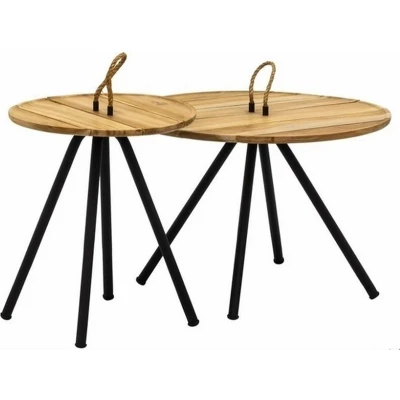 Afbeelding van Apple Bee Elle lounge koffietafels Ø60 (h:40cm)/Ø40 (h:45cm) tuintafel
