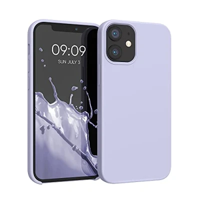 Afbeelding van kwmobile telefoonhoesje geschikt voor Apple iPhone 12 mini Hoesje met siliconen coating Smartphone case in pastel lavendel